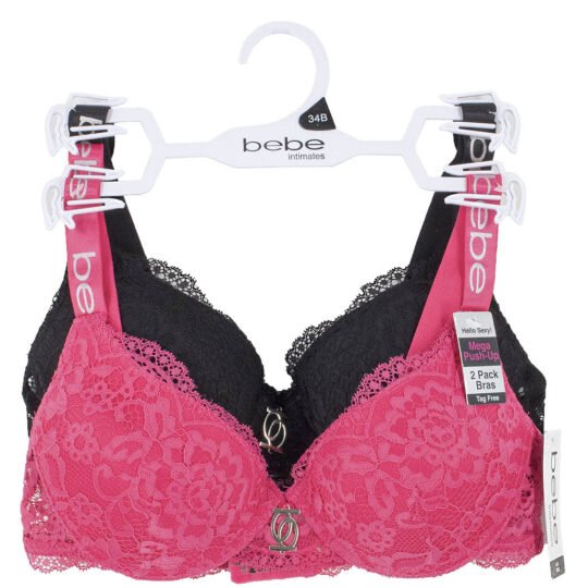 BEBE 2pk Mega Push Up Bra 3217 ( 6 hanger)